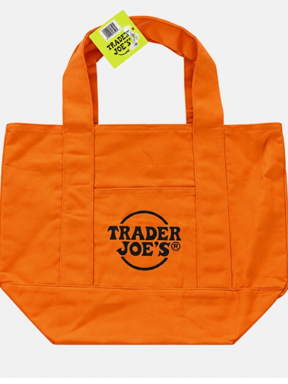 Trader Joe’s Orange Mini Canvas Tote Bag New with tag
